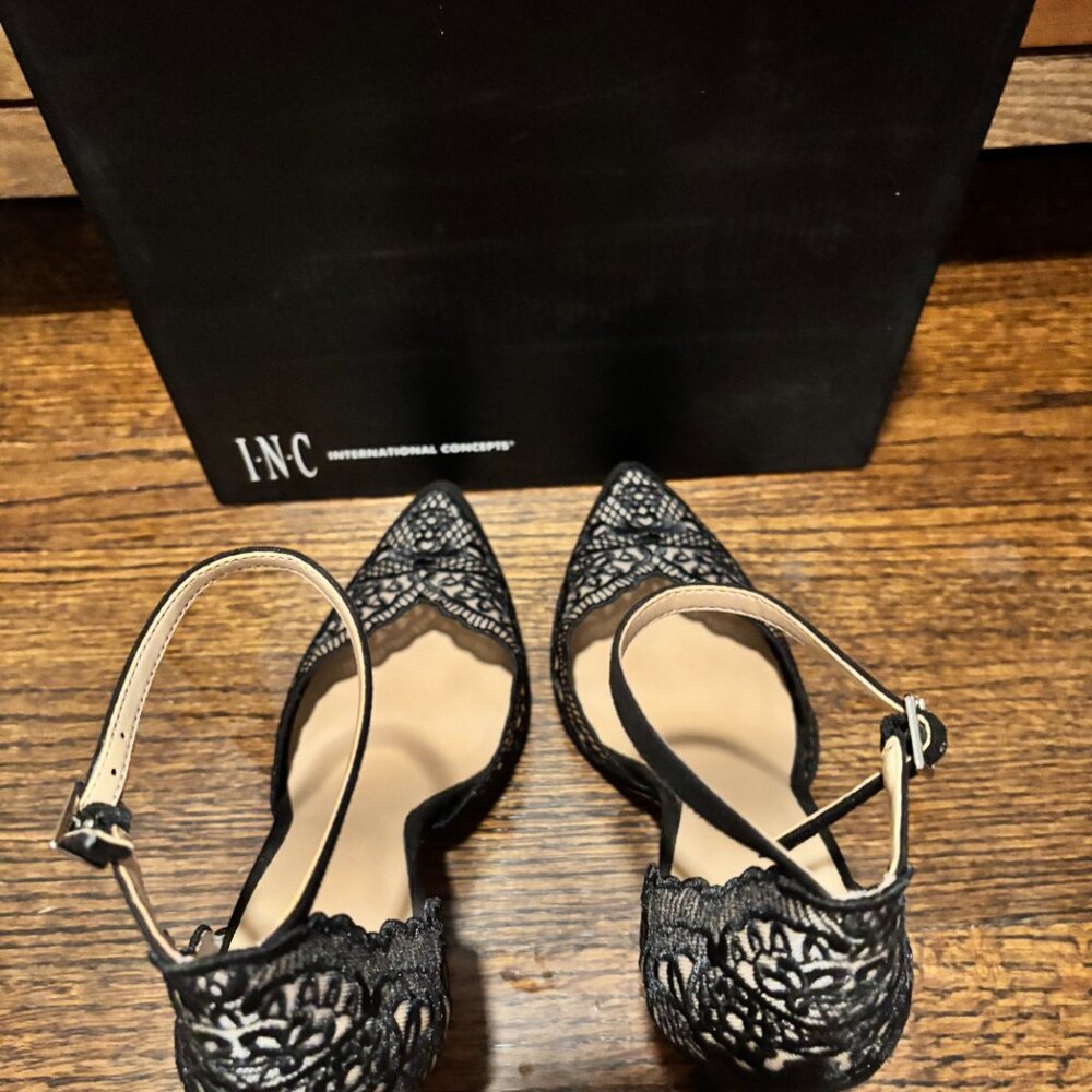 I.N.C. Women's Kinlee Two-Piece Pointed-Toe Dress Pumps Black SZ: 9M - Picture 6 of 16